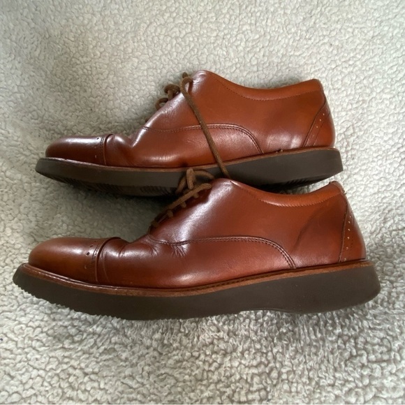 Hubbard Leather Brogue Shoes with lace,Sz:    8 W, Color: Whiskey Tan - Picture 3 of 8